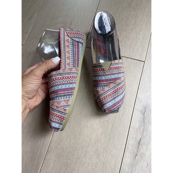 Skechers TAN Women BOBS PLUSH-LIL FOX Alpargata us 8.5 flats slip ons sneakers - Picture 4 of 9